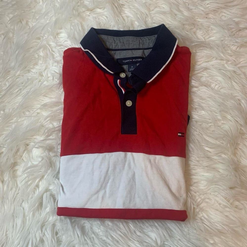 Red Stripe Polo Shirt